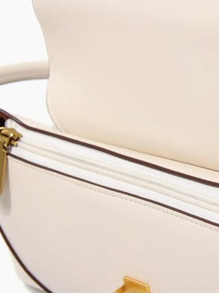 Alice - Leather Shoulder Bag with Vintage Gold-Tone Hardware