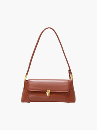 Alice - Leather Shoulder Bag with Vintage Gold-Tone Hardware