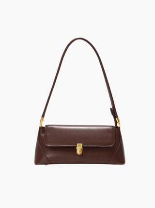 Alice - Leather Shoulder Bag with Vintage Gold-Tone Hardware