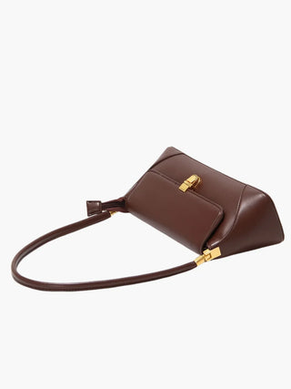 Alice - Leather Shoulder Bag with Vintage Gold-Tone Hardware