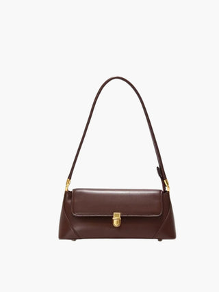 Alice - Leather Shoulder Bag with Vintage Gold-Tone Hardware