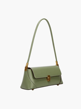Alice - Leather Shoulder Bag with Vintage Gold-Tone Hardware