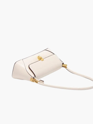 Alice - Leather Shoulder Bag with Vintage Gold-Tone Hardware