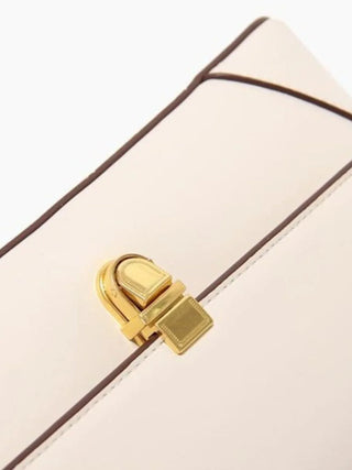 Alice - Leather Shoulder Bag with Vintage Gold-Tone Hardware