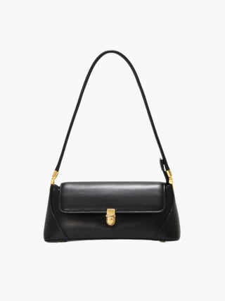 Alice - Leather Shoulder Bag with Vintage Gold-Tone Hardware