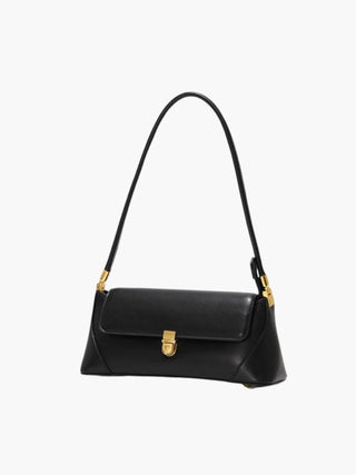 Alice - Leather Shoulder Bag with Vintage Gold-Tone Hardware