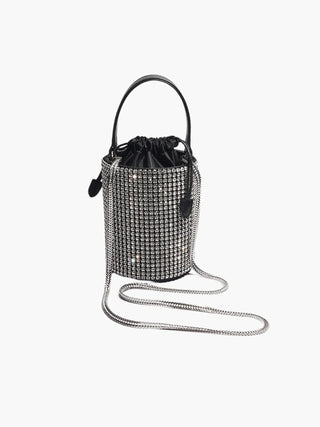 Riley - Glamorous Evening Bucket Bag with Rhinestone Finish