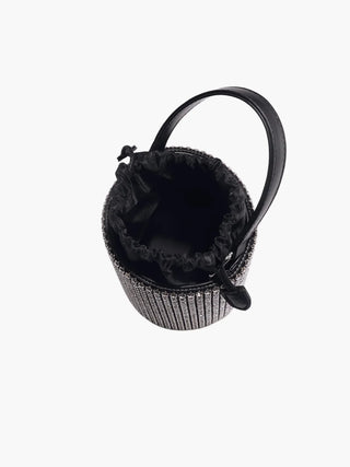 Riley - Glamorous Evening Bucket Bag with Rhinestone Finish