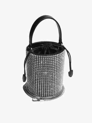Riley - Glamorous Evening Bucket Bag with Rhinestone Finish