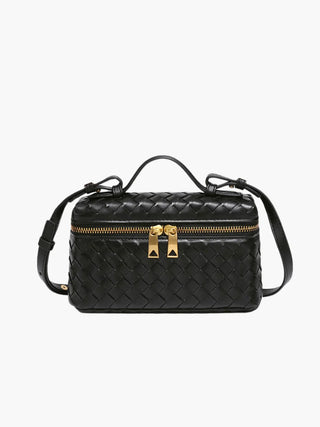 Katherine - Woven Leather Structured Box Bag