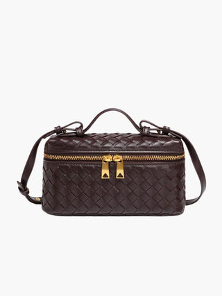 Katherine - Woven Leather Structured Box Bag