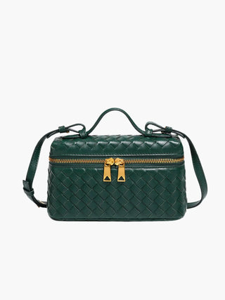 Katherine - Woven Leather Structured Box Bag
