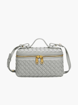 Katherine - Woven Leather Structured Box Bag