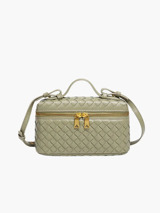 Katherine - Woven Leather Structured Box Bag