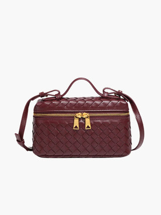 Katherine - Woven Leather Structured Box Bag