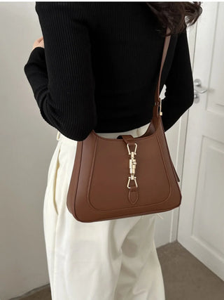 Eden - Minimalist Leather Saddle Shoulder Bag