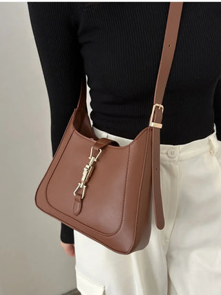 Eden - Minimalist Leather Saddle Shoulder Bag
