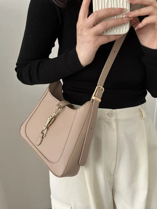 Eden - Minimalist Leather Saddle Shoulder Bag