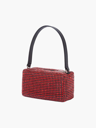 Lyla - Rhinestone Mesh Evening Bag with Zipper Closure