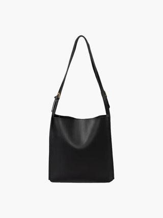 Melody - Sleek Leather Bucket Tote Bag