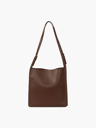 Melody - Sleek Leather Bucket Tote Bag