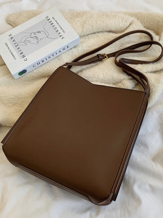 Melody - Sleek Leather Bucket Tote Bag