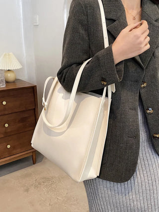 Melody - Sleek Leather Bucket Tote Bag