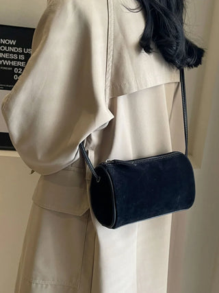 Samantha - Soft Suede Cylinder Bag