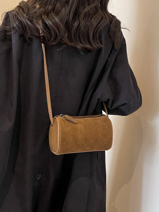 Samantha - Soft Suede Cylinder Bag
