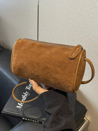 Samantha - Soft Suede Cylinder Bag