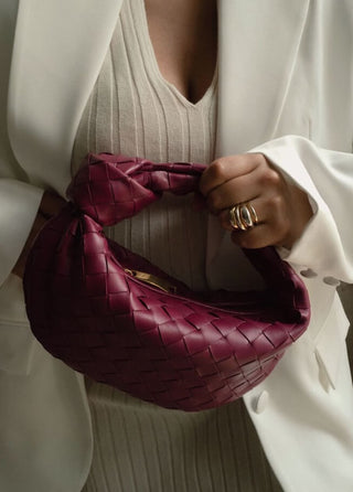 Eliza - Braided Knot Leather Mini Bag