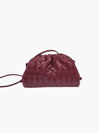 Mia - Braided Leather Drawstring Bag