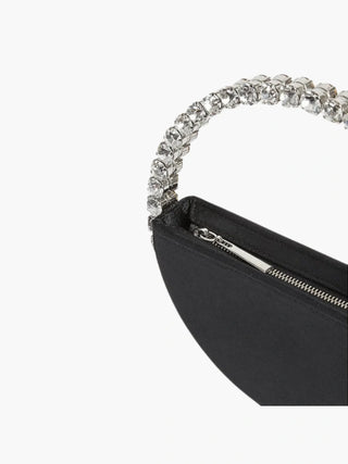Nova - Crystal Handle Half-Moon Evening Bag