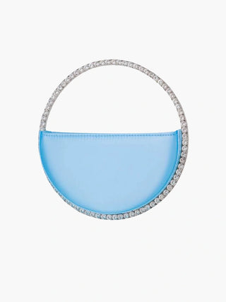 Nova - Crystal Handle Half-Moon Evening Bag