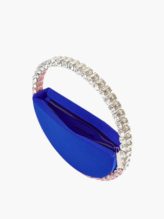 Nova - Crystal Handle Half-Moon Evening Bag