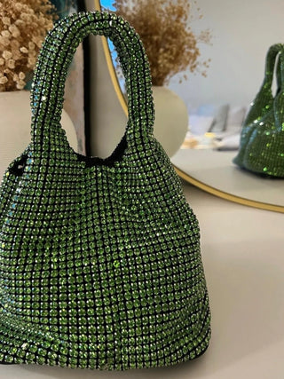 Emery - Luxe Rhinestone Mini Bucket Bag