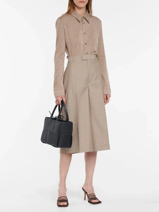 Mary - Textured Leather Tote Bag with Reinforced Stitching