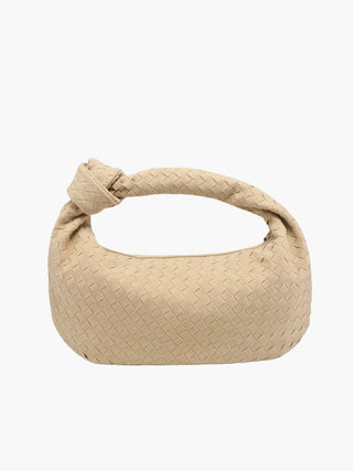 Juliette - Woven Knot Mini Suede Shoulder Bag