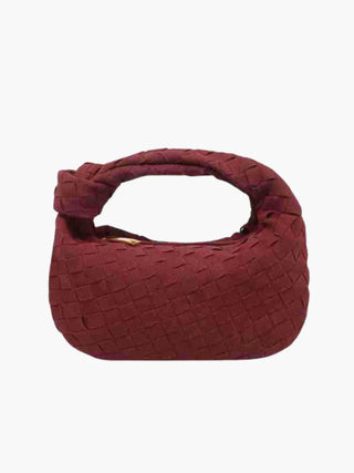 Juliette - Woven Knot Mini Suede Shoulder Bag