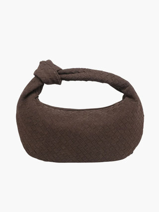 Juliette - Woven Knot Mini Suede Shoulder Bag