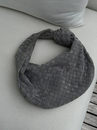 Juliette - Woven Knot Mini Suede Shoulder Bag
