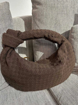 Juliette - Woven Knot Mini Suede Shoulder Bag