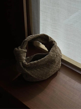 Juliette - Woven Knot Mini Suede Shoulder Bag