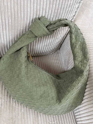 Juliette - Woven Knot Mini Suede Shoulder Bag