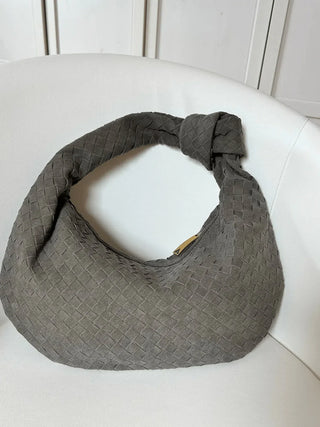 Juliette - Woven Knot Mini Suede Shoulder Bag