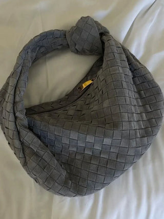 Juliette - Woven Knot Mini Suede Shoulder Bag