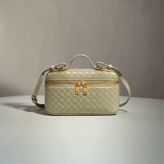 Katherine - Woven Leather Structured Box Bag