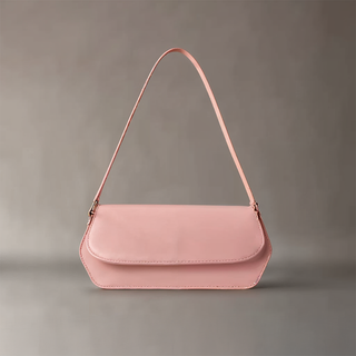 Eleanor - Chic Leather Curved Flap Handbag