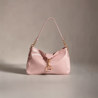 Maeve - Minimalist Gold Ring Detail Hobo Bag