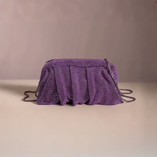 Julia - Sparkle Ruched Rhinestone Mini Bag